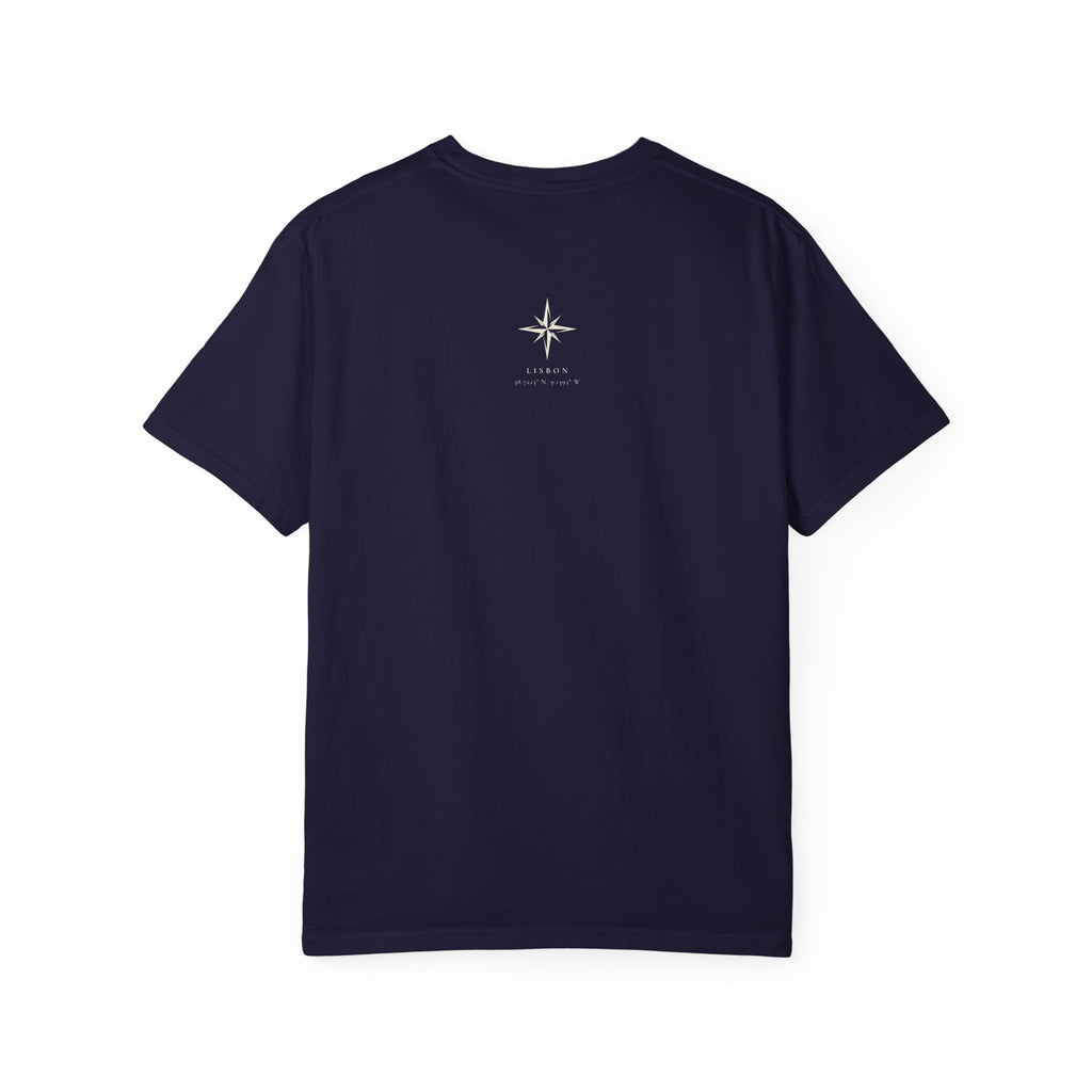 LIS - LISBON T-Shirt | Minimal Chest Logo, Small Back Compass