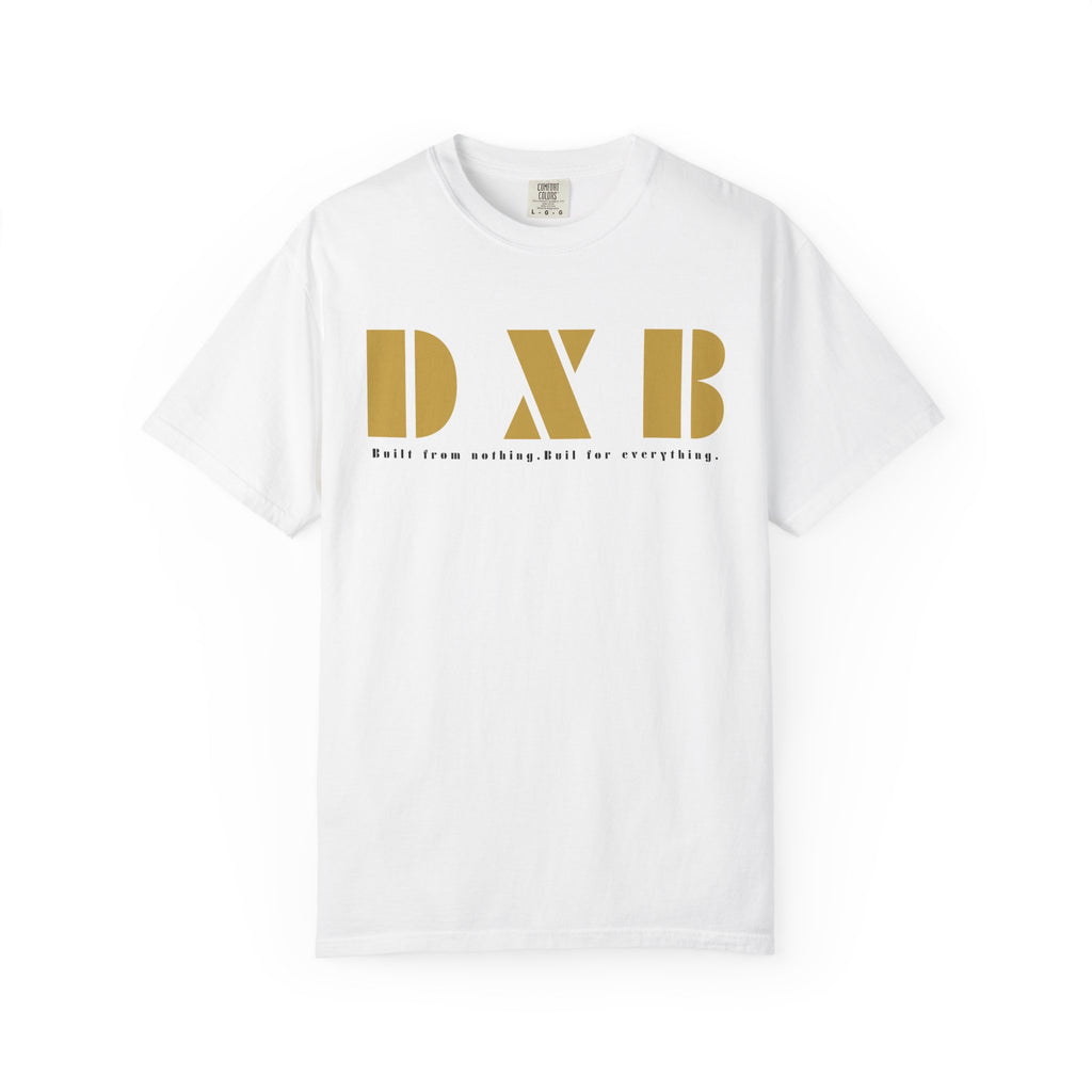 DXB Gold Logo T-Shirt | Dubai Aviation Travel Tee