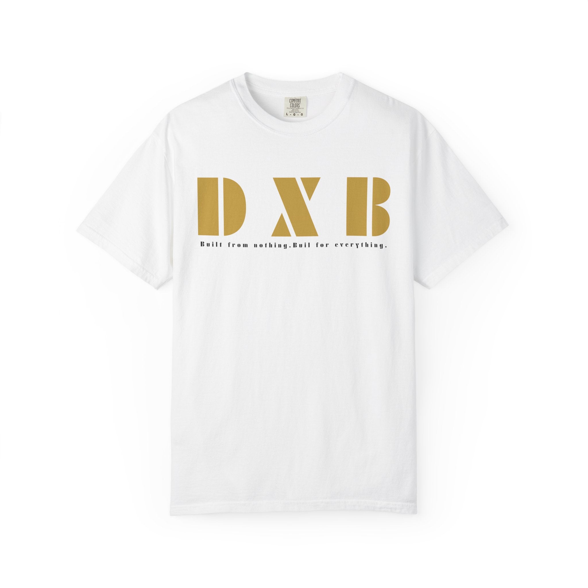 DXB Gold Logo T-Shirt | Dubai Aviation Travel Tee