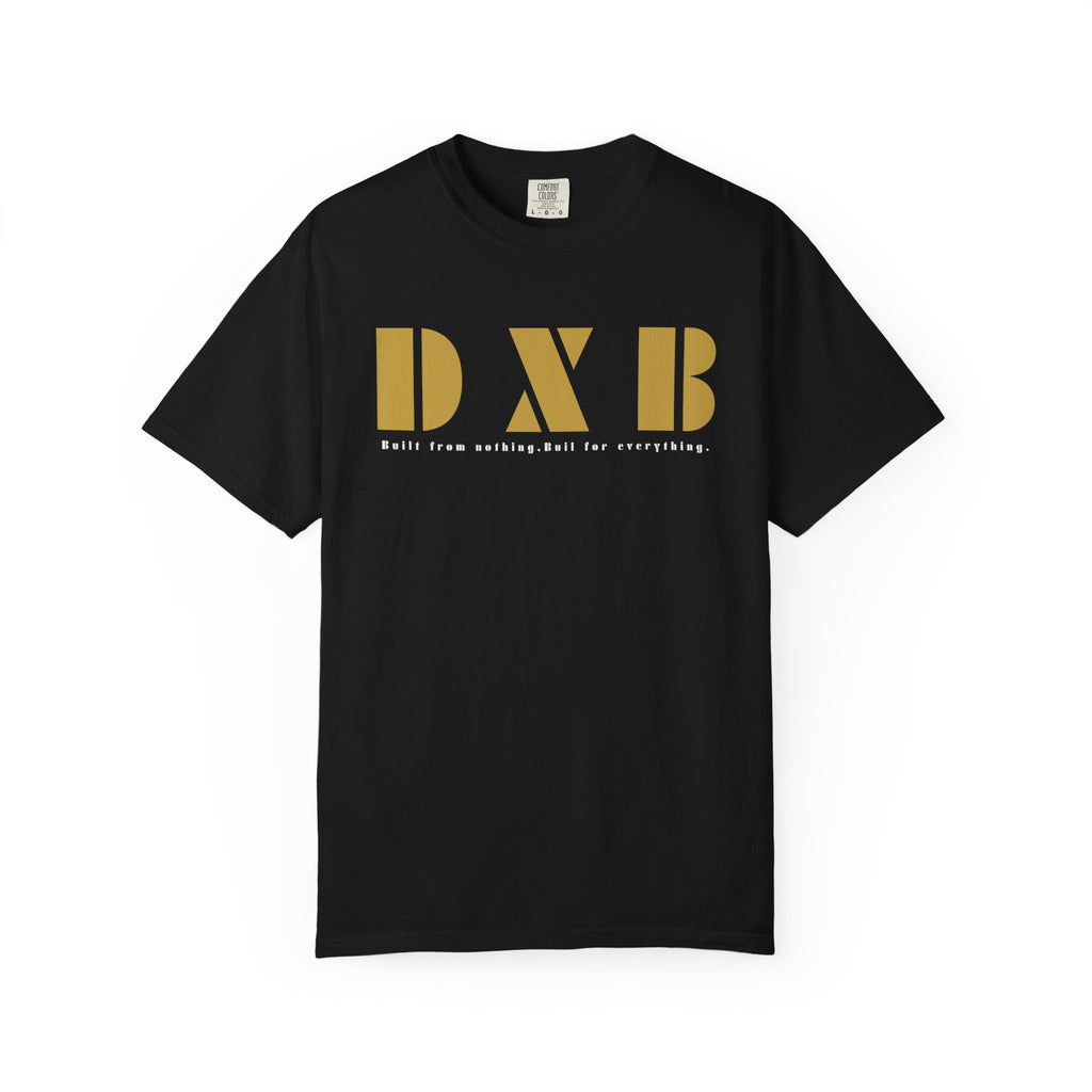 DXB Gold Logo T-Shirt | Dubai Aviation Travel Tee