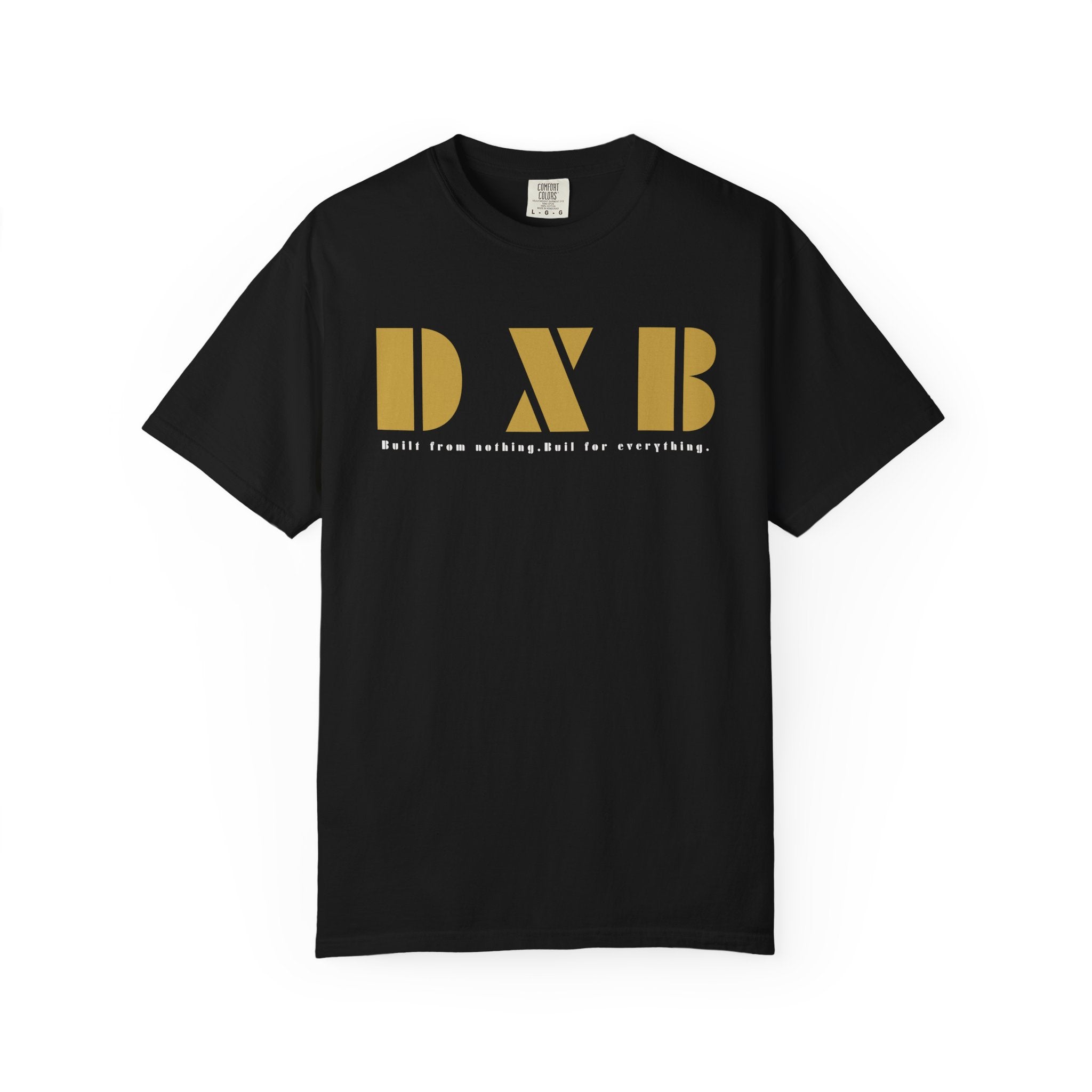 DXB Gold Logo T-Shirt | Dubai Aviation Travel Tee