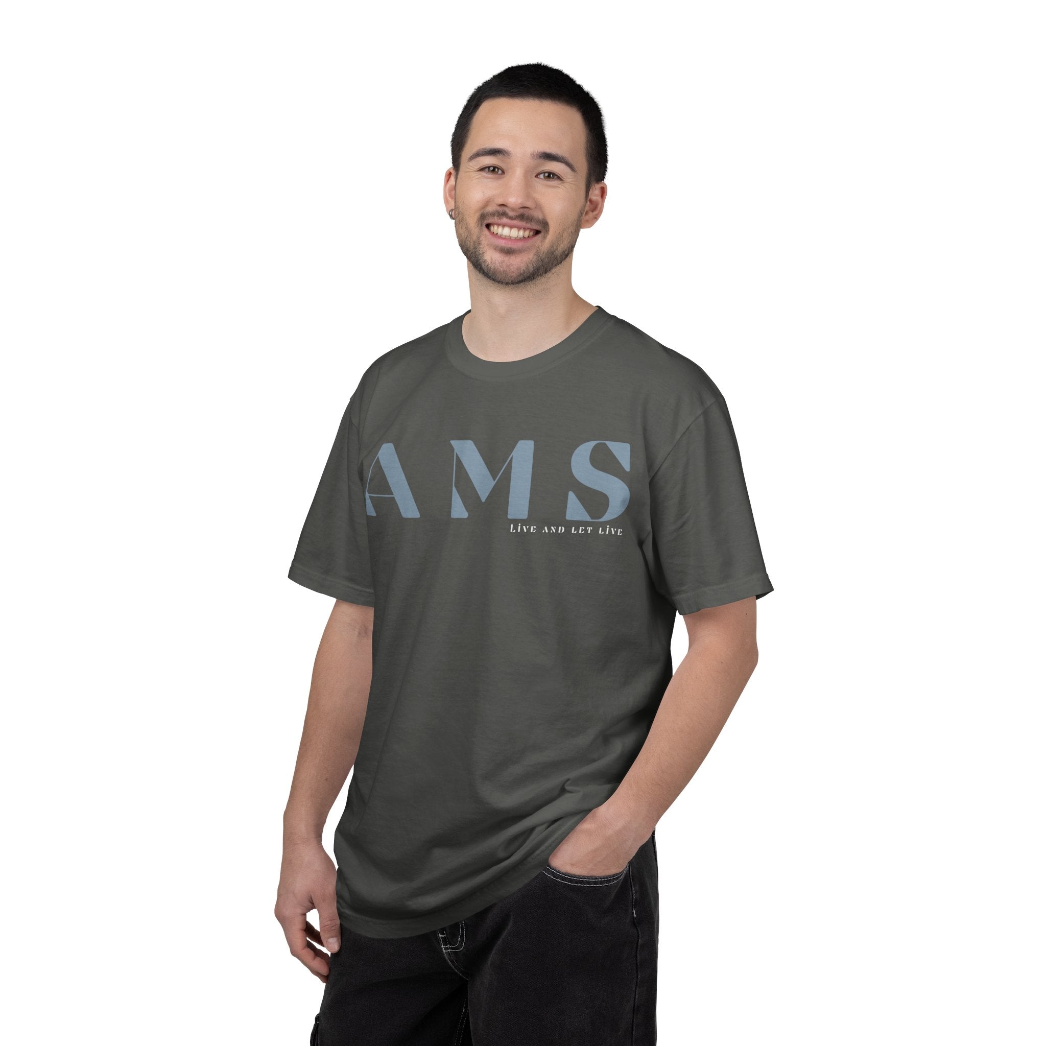 AMS - Amsterdam | Minimal Travel Compass Graphic