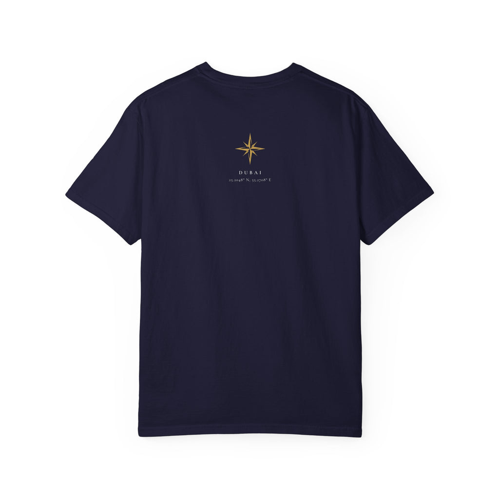 DXB Gold Logo T-Shirt | Dubai Aviation Travel Tee