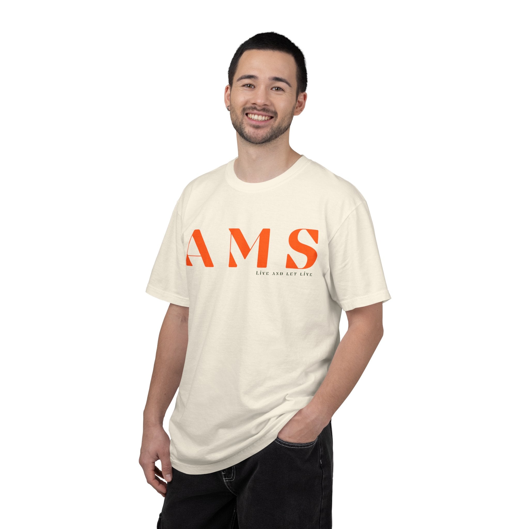 AMS - Amsterdam | Minimal Travel Compass Graphic