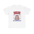 Happy 250 America cake tee - patriotic 250th anniversary shirt, fireworks design - non-american humor USA 250