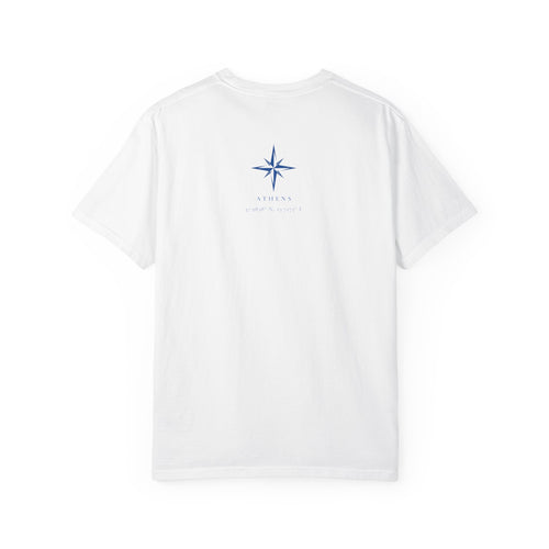 ATH I Athens Minimalist Logo T-shirt | Compass Back Graphic