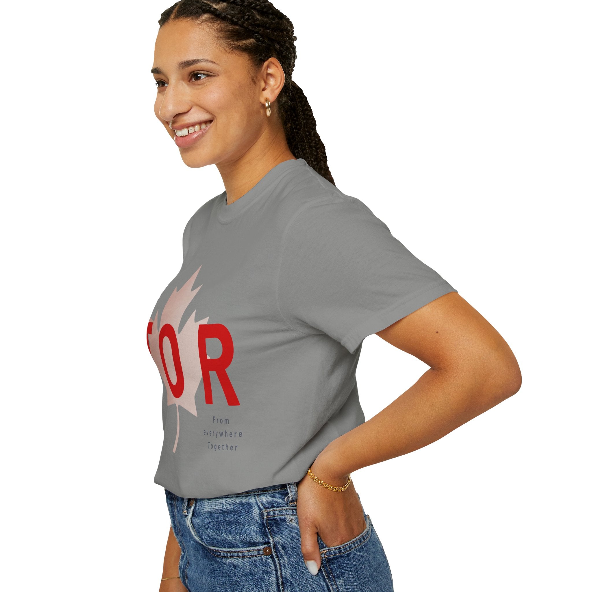 TOR Maple Leaf T-shirt - Toronto tshirt - Canada flag graphic tee - Comfort Colors tshirt