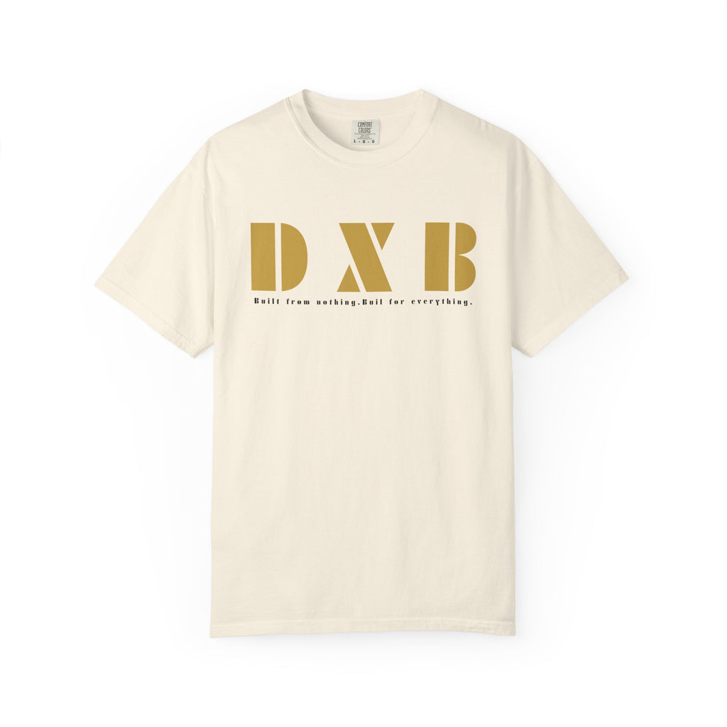 DXB Gold Logo T-Shirt | Dubai Aviation Travel Tee