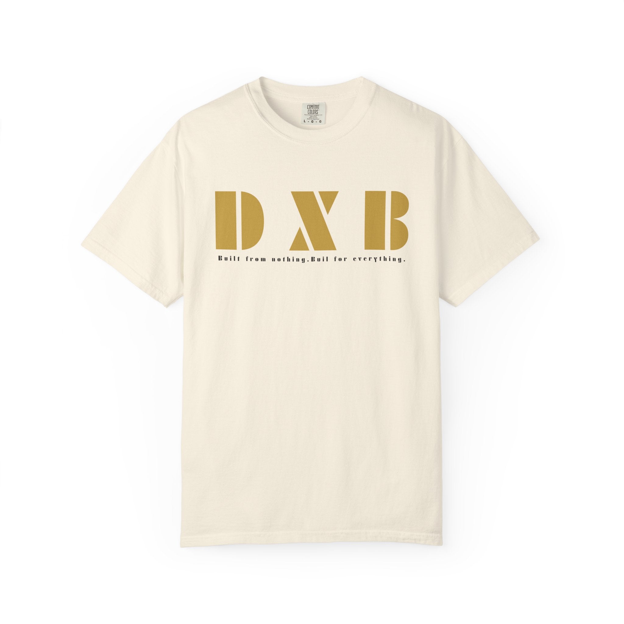 DXB Gold Logo T-Shirt | Dubai Aviation Travel Tee