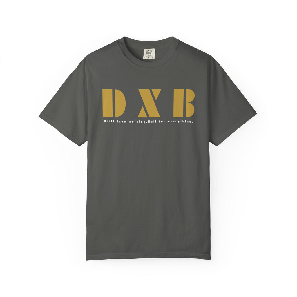 DXB Gold Logo T-Shirt | Dubai Aviation Travel Tee