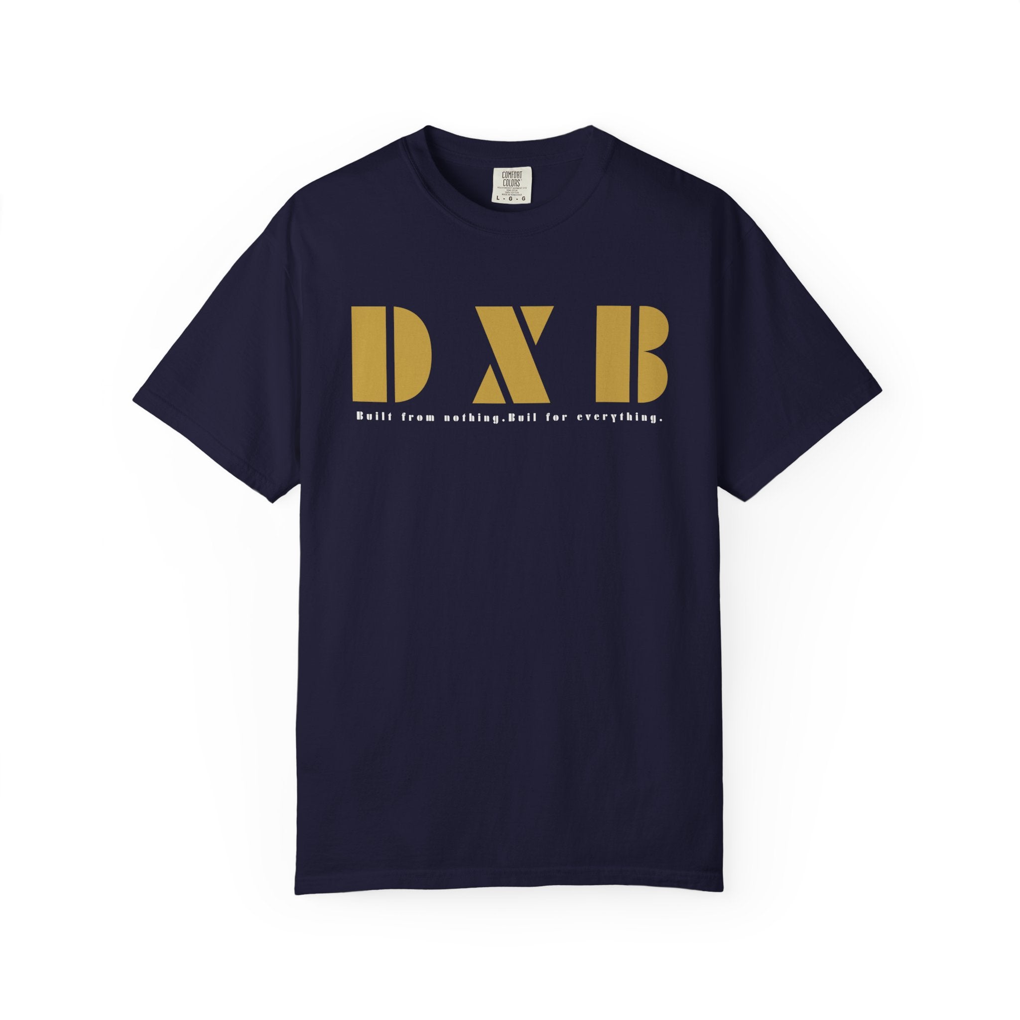 DXB Gold Logo T-Shirt | Dubai Aviation Travel Tee