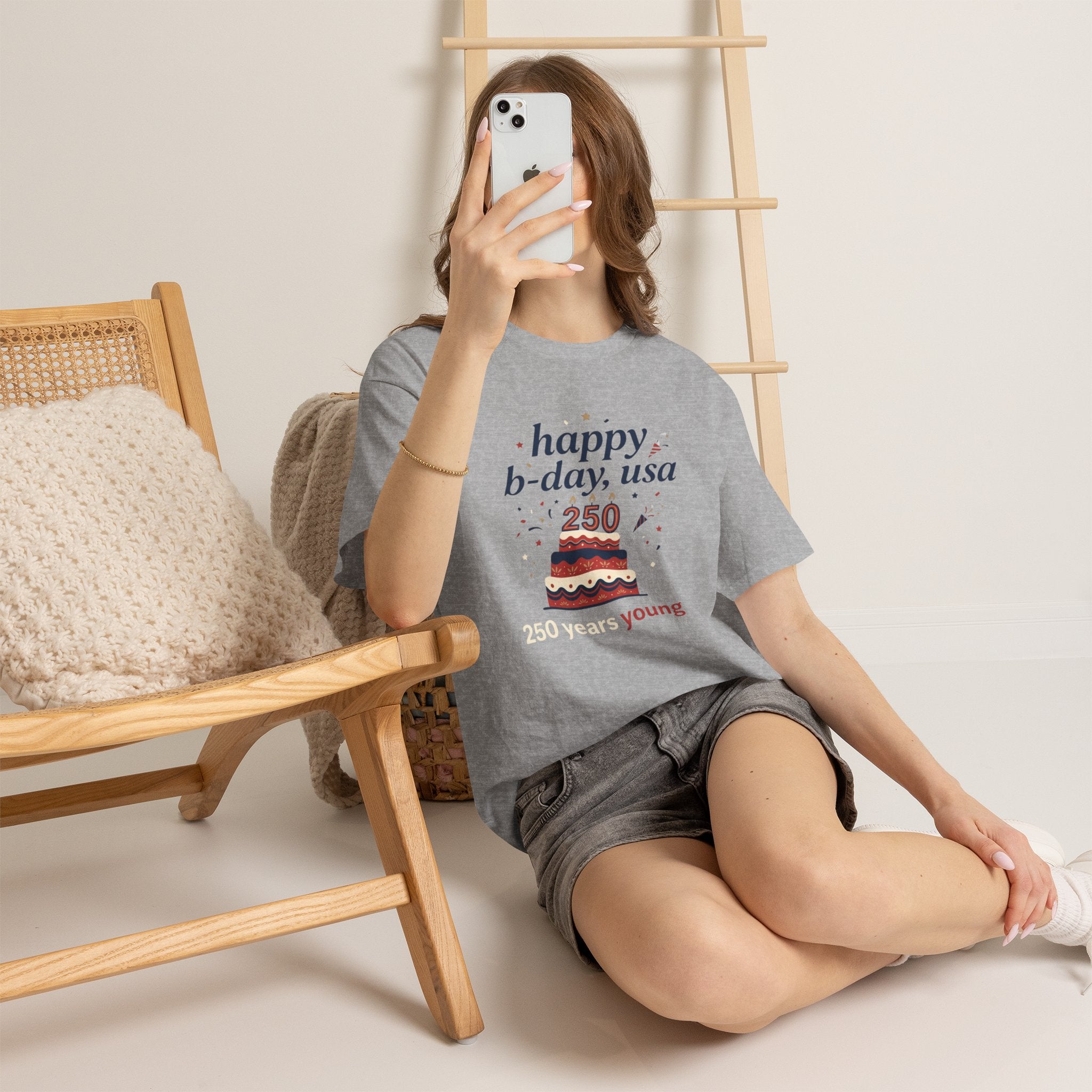 Happy B-day USA 250 T-Shirt - 250 Years Young Independence Day