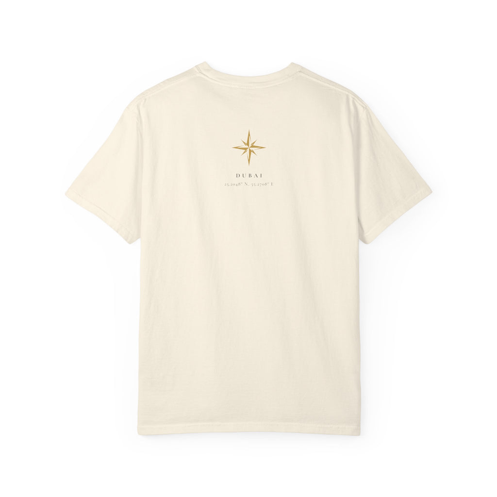 DXB Gold Logo T-Shirt | Dubai Aviation Travel Tee