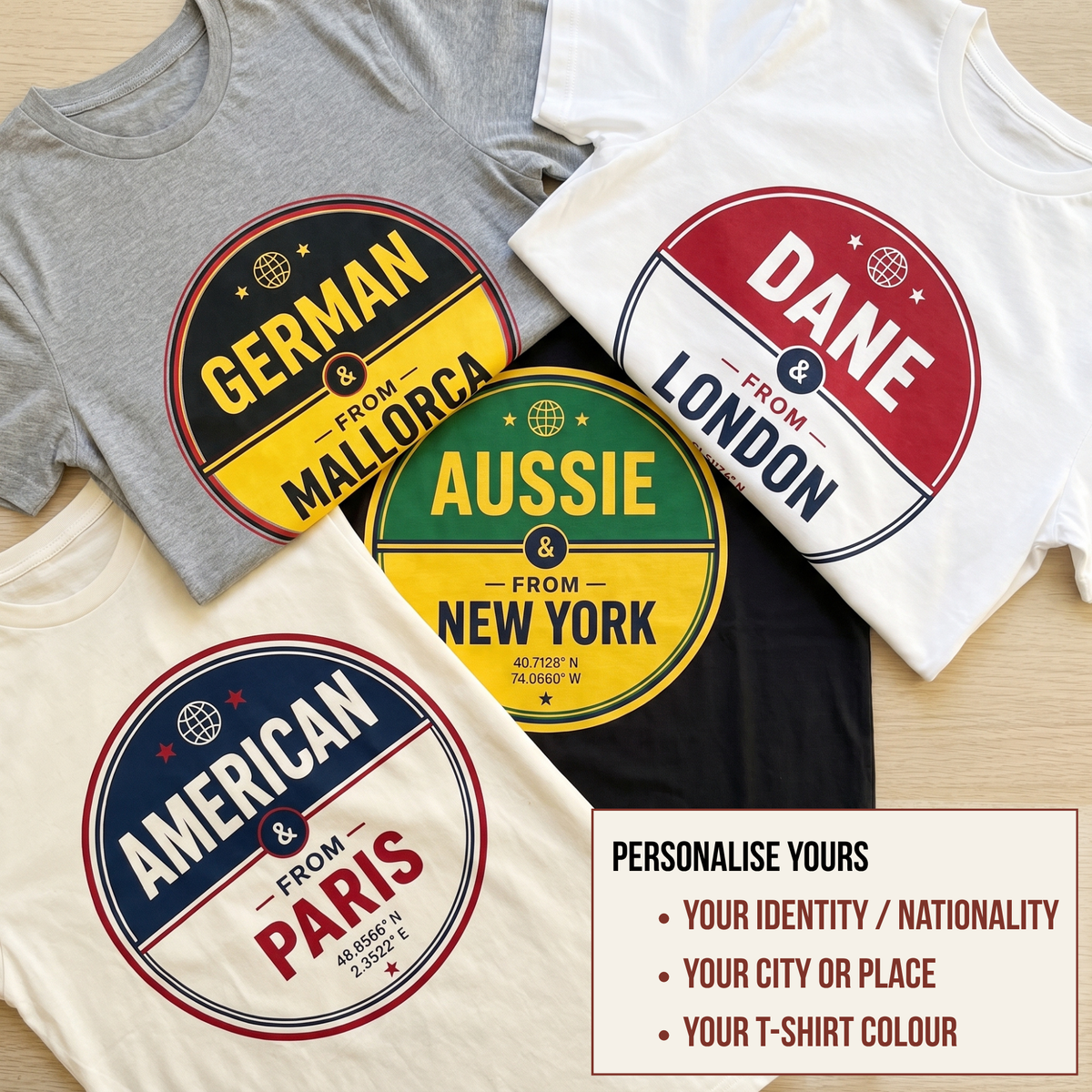 Identity & Place — Personalised T-Shirt